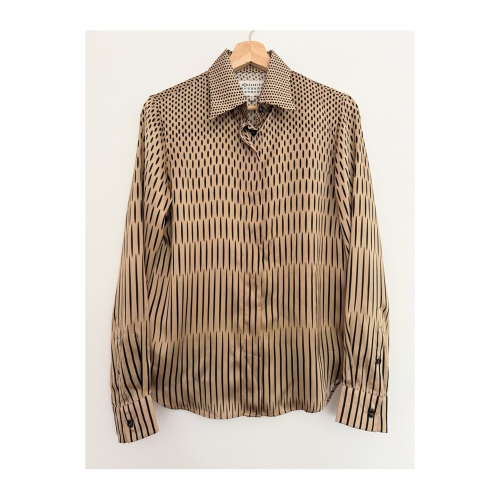 $1500 Maison Martin Margiela silk shirt blouse small 42